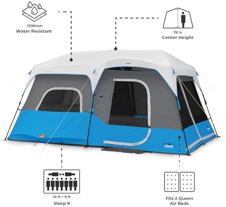 Nine Person Lighted Cabin Tent — photo 4