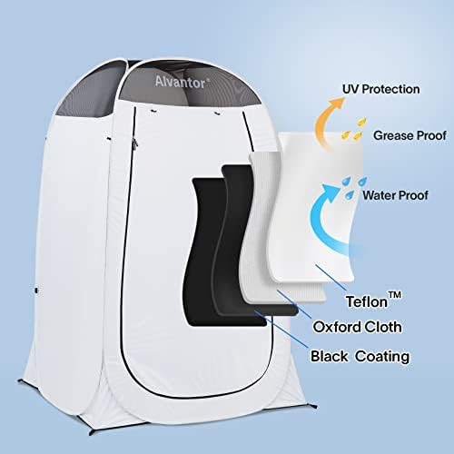 White Teflon Coated Privacy Shower Tent — photo 3