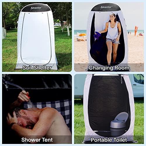 White Teflon Coated Privacy Shower Tent — photo 5