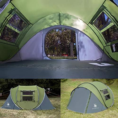 Green four person automatic pop up tent — photo 4