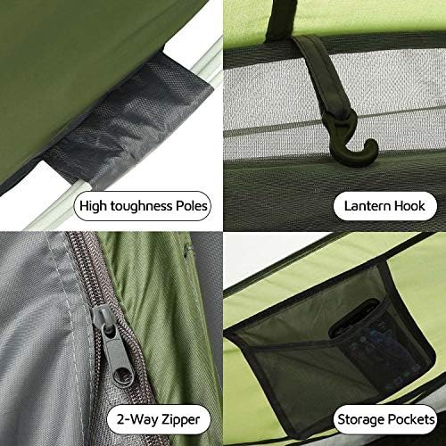 Green four person automatic pop up tent — photo 5