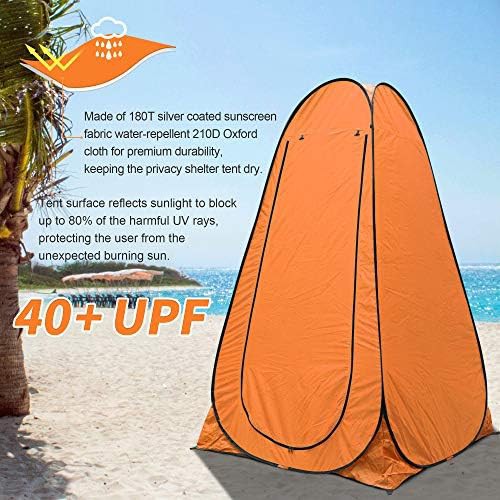 Orange Pop Up Privacy Shower Tent — photo 4