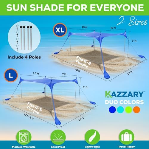 Tall four pole beach sun shade tent — photo 5
