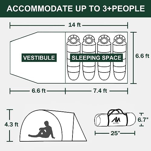 Waterproof tunnel tent with porch vestibule — photo 3