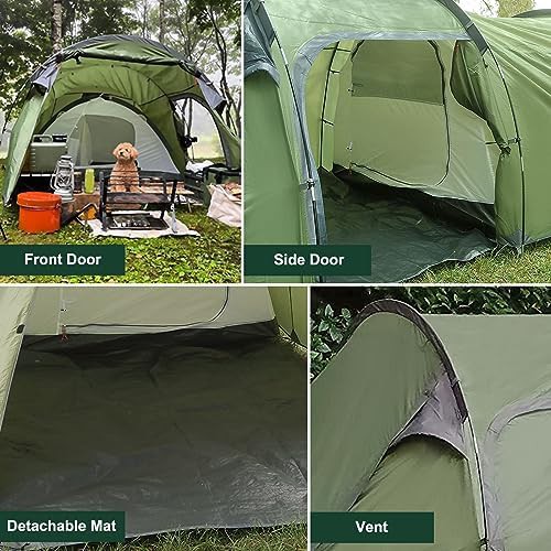 Waterproof tunnel tent with porch vestibule — photo 4