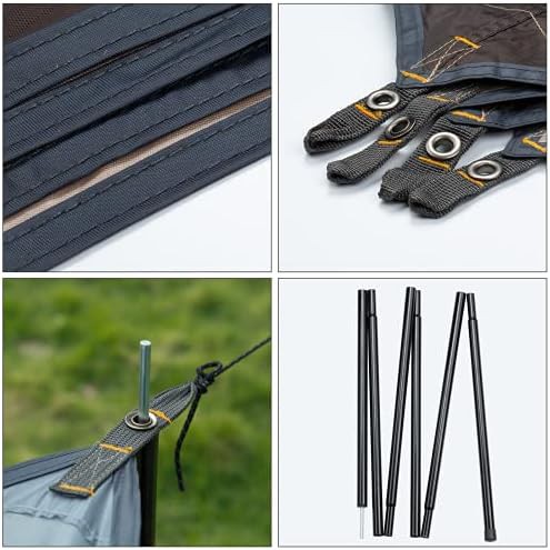 Waterproof Oxford Cloth Camping Tarp with Poles — photo 4