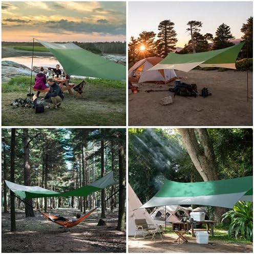 Waterproof Oxford Cloth Camping Tarp with Poles — photo 5