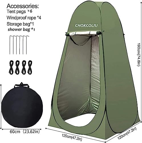 Green Pop Up Shower Tent and Solar Bag Combo — photo 4