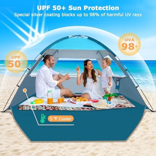 Portable Four Person Beach Shade Tent — photo 3