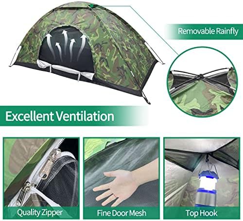 Camouflage Single Person Lightweight Dome Tent — photo 4