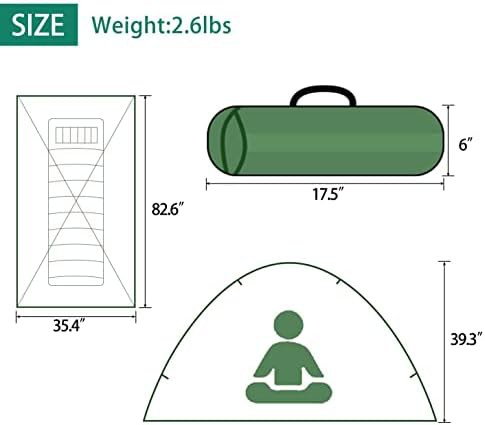 Camouflage Single Person Lightweight Dome Tent — photo 5