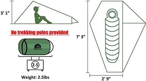 Ultralight Trekking Pole Backpacking Tent — photo 4