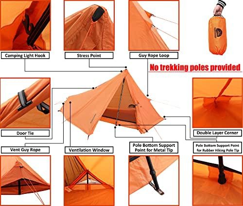 Ultralight Trekking Pole Backpacking Tent — photo 5