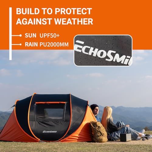 Black and Orange Instant Camping Tent — photo 5