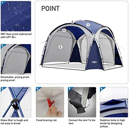 Blue Pop Up Beach Canopy 12x12 ft — photo 4