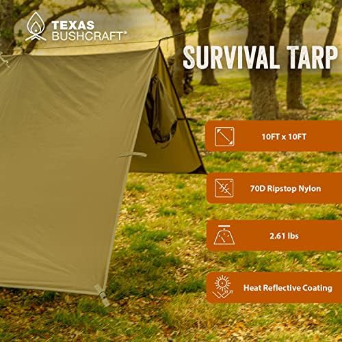 Reflective nylon emergency camping tarp 10x10 — photo 4