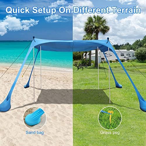 Blue pop up beach canopy 11x11 ft — photo 5