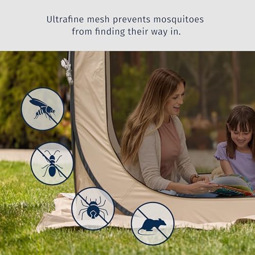 Large Beige Pop Up Screen Gazebo 12x12 — photo 4