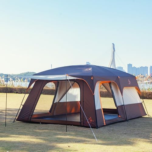 Brown oxford cloth fourteen person cabin tent — photo 3