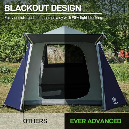 Grey and Blue Six Person Vestibule Tent — photo 4