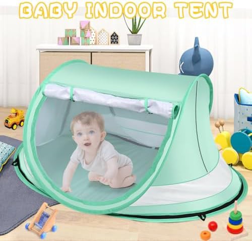 Green baby beach pop up sun shade — photo 5
