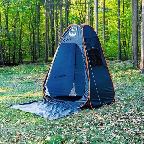 Camping Shower Tent with LED Sensor Light — photo 5