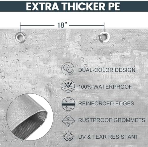 Extra Thick Rip Proof Tarp 10x12 — photo 3