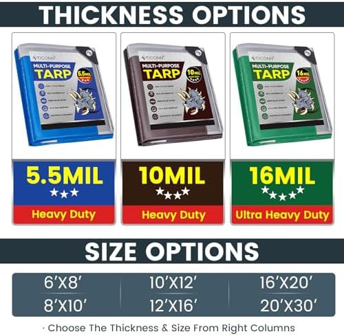 Extra Thick Rip Proof Tarp 10x12 — photo 4