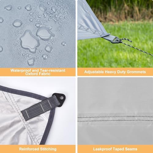 Extra large grey waterproof camping canopy — photo 4