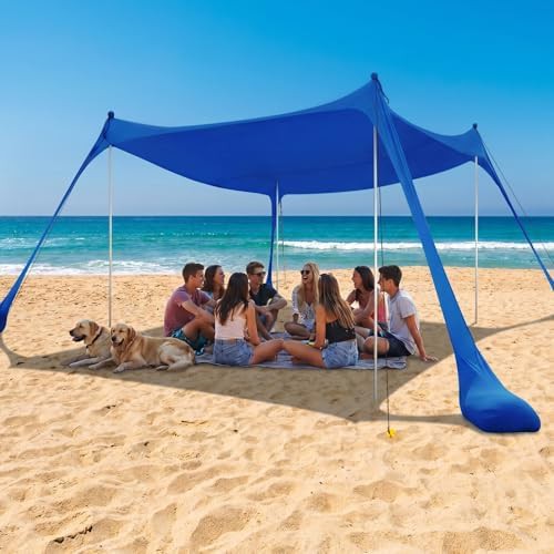 Large Pop Up Beach Shelter with Sandbags