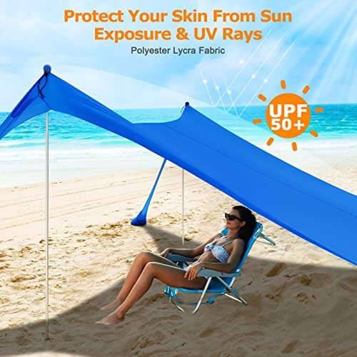 Large Pop Up Beach Shelter with Sandbags — photo 3