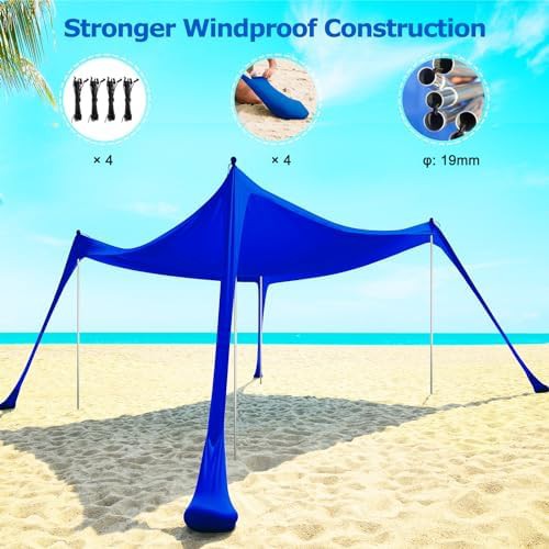 Large Pop Up Beach Shelter with Sandbags — photo 4