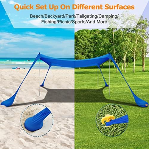 Large Pop Up Beach Shelter with Sandbags — photo 5