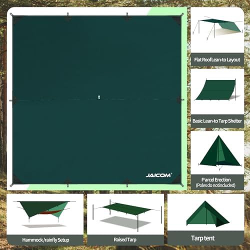 Waterproof hammock rain fly and camping tarp — photo 3