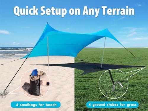 Windproof Pop Up Beach Tent Sun Shelter — photo 5