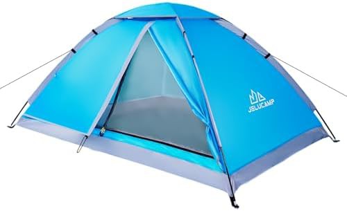 Bright Blue Waterproof Hiking Tent