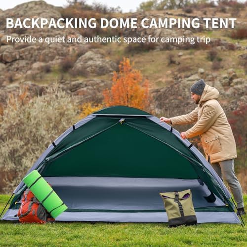 Dark Green Backpacking Dome Tent — photo 4