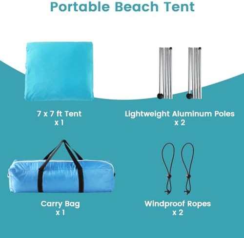 Large portable beach tent sun shelter — photo 4