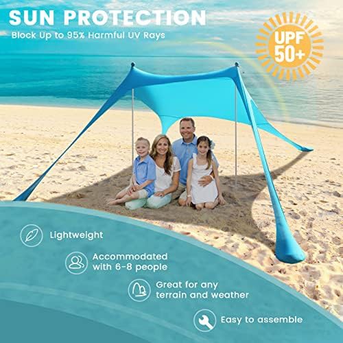 Large portable beach tent sun shelter — photo 5