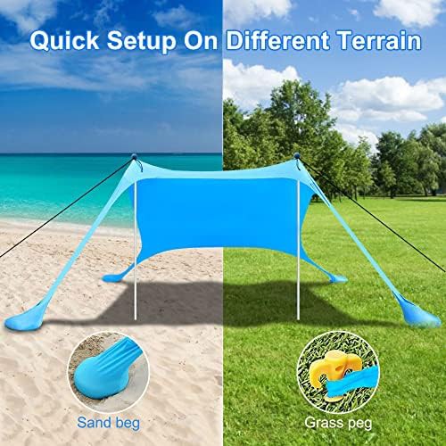 Blue beach canopy with UV protection — photo 4