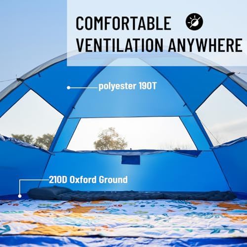 Dark Blue Beach Sun Shelter for Four — photo 4