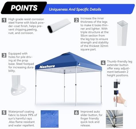 Blue Pop Up Canopy with Sand Bags — photo 5