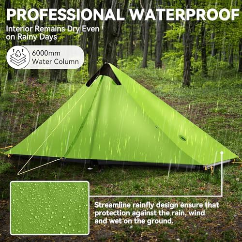 Green Nylon One Person Tent — photo 3