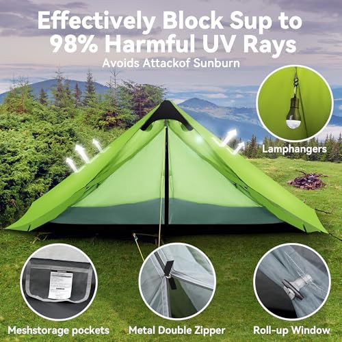 Green Nylon One Person Tent — photo 4