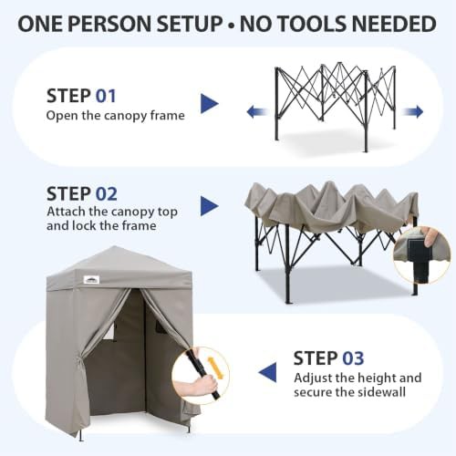 Gray Pop Up Changing Room and Shower Tent — photo 4