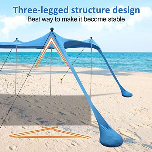 Beach canopy with integrated beach blanket — photo 4
