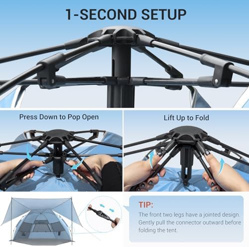 Automated Pop Up Beach Tent with Canopy — photo 3