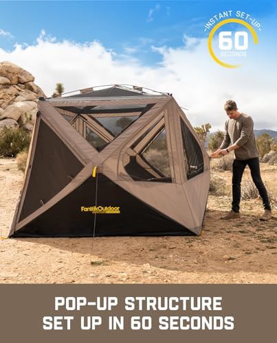 Khaki Four Person Pop Up Hub Tent — photo 3