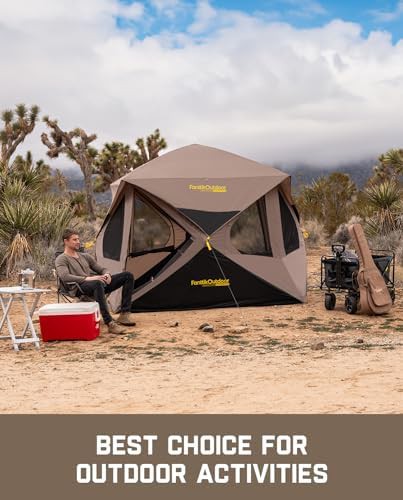 Khaki Four Person Pop Up Hub Tent — photo 4
