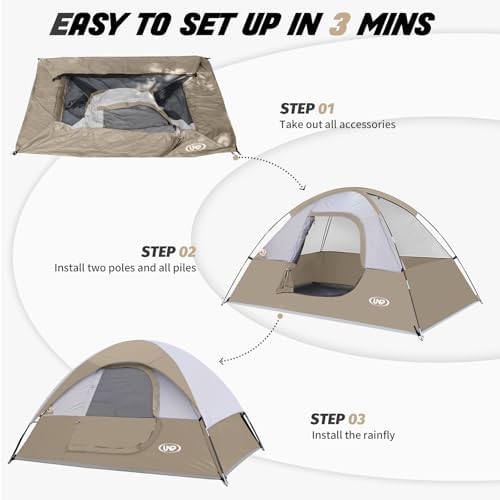 Compact Two Person Camping Dome Tent — photo 3